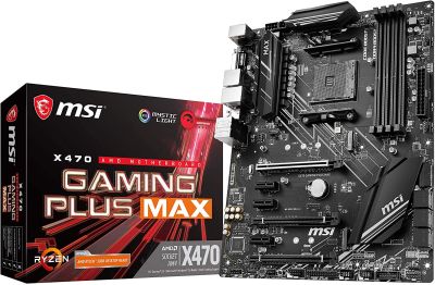 CARTE MERE MSI Performance Gaming AMD X470 Ryzen 2ND and 3rd Gen AM4 DDR4 DVI HDMI Onboard Graphics CFX ATX Motherboard (X470 GAMING PLUS Max)