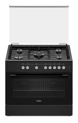 CUISINIERE HAIER 5 FEUX 90X60 NOIR HCR6050EGB