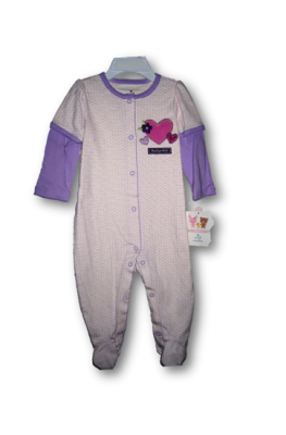 HABILLEMENT ENFANTS - Grenouillère baby heart 100% coton (3-6M) #2783