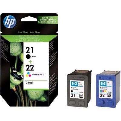 CARTOUCHE HP 21/HP22 PACK DE 2, NOIR, MAGENTA, CYAN, JAUNE