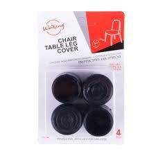 MAISON | LOT DE 4 COUVRE-PIEDS TABLE ET CHAISE ROND NOIR