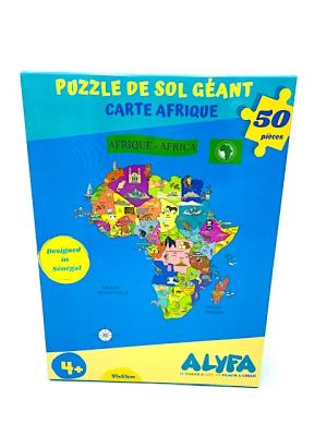 Puzzle de Sol Géant Carte Afrique 50 Pieces 4Ans+