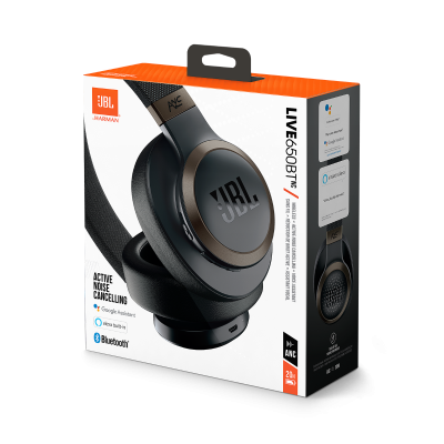 JBL LIVE 650BTNC| Casque audio circum-auriculaire sans fil – Écouteurs Bluetooth avec commande pour appels – avec Amazon Alexa intégré – Autonomie jusqu'à 30 heures – Noir