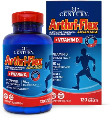 Arthriflex + D Tab | Pour douleurs ariculaires et Cartillage | 120 unités | 21st Century