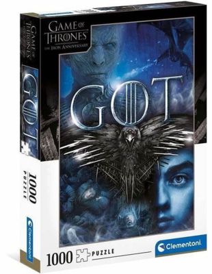 Jouet Enfant|PUZZLE GAME OF THRONES : GOT ET LE CORBEAU A 3 YEUX 1000 PIECES