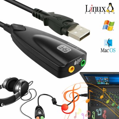ADAPTATEUR | CONNECTEUR USB To 3.5mm Mic/Headphone Jack Stereo