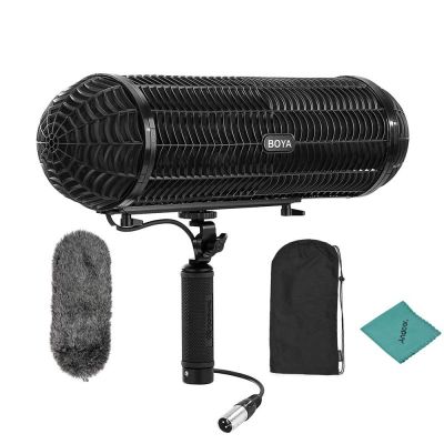 Boya BY-WS1000 | Microphone Blimp Système de suspension de pare-brise avec câble XLR pour microphones canon de diamètre 20-22mm pour caméscope Canon Nikon