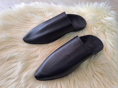 BABOUCHE HOMME 100% CUIR PREMIUM NOIR |IDÉE CADEAU