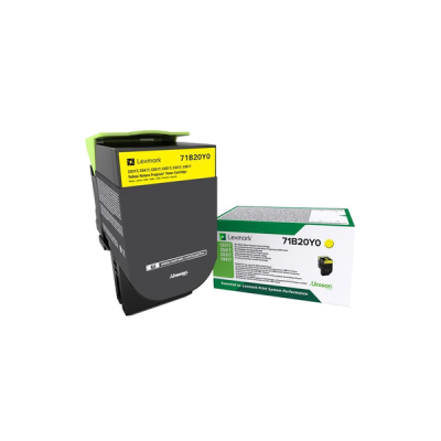 CARTOUCHE LEXMARK 71 Jaune pour Lexmark CX 417DE