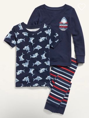 ENFANT | ENSEMBLE PYJAMA GRAPHIQUE REQUIN 3 PIECES - OLD NAVY 5 ET 6 ANS