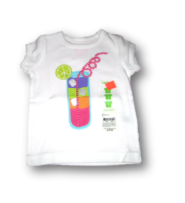 HABILLEMENT ENFANTS - Tshirt imprimé blanc 100% coton 9/12/18/18 #2280