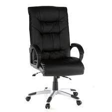 FAUTEUIL PRESIDENT SIMILI CUIR NOIR FE-03