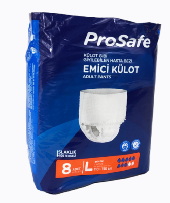 COUCHE ADULTE | PROSAFE - COUCHES CULOTTES POUR ADULTES - Taille L - (8 Pièces)