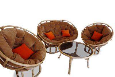 MOBILIER DE MAISON - Salon en FRAKE 5 places + table