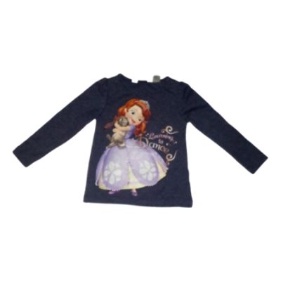 T-SHIRT LONGUE MANCHE DISNEY HÉROÏNE BLEU H&M 1-2 ANS