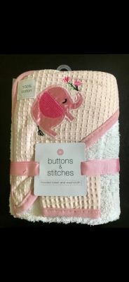 SERVIETTE POUR BEBE | BUTTONS AND STITCHES BLANCHE 100% COTON