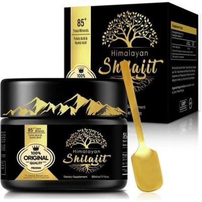 Shilajit | Pure résine de l'Himalaya | Concentration, Énergie, Soutien immunitaire et Santé globale | 1.7oz
