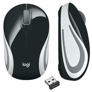 SOURIS LOGITECH SANS FIL M187 ULTRA PORTABLE NOIRE BLANC