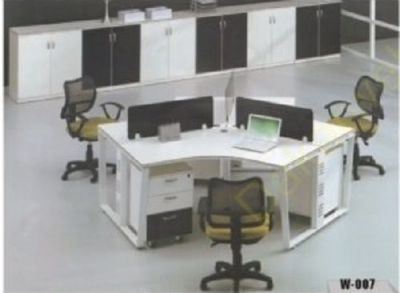 MOBILIER DE BUREAU - STATION DE TRAVAIL 3 POSTES W-007