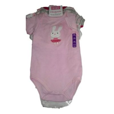 LOT DE 3 JOLIS BODY FILLE BEBE 0-3 MOIS 100% COTON