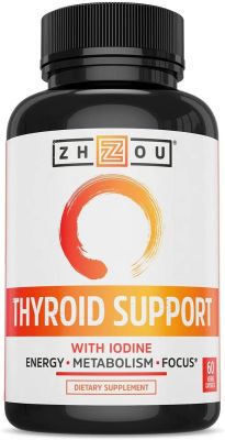 THYROIDE | SOUTIEN thyroïdien avec iode | Formule énergie, métabolisme et concentration | Végétarien, sans soja ni gluten | 30 portions, 60 capsules