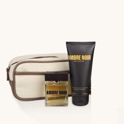 PARFUM HOMME - AMBRE NOIR (parfum 50 ML+gel+trousse)
