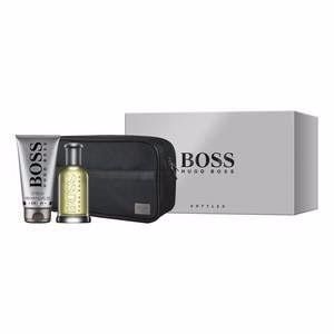 PARFUM HOMME - COFFRET HUGO BOSS BOTTLED (parfum 100ml+gel 100ml+trousse offert)