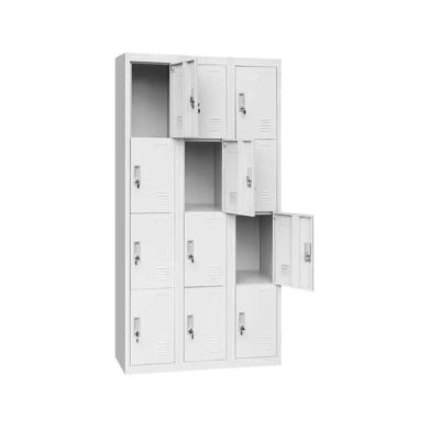 MOBILIER DE BUREAU|ARMOIRE METAL VESTIAIRE 12 PORTES