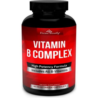 Vitamines B Complex | B12, B1, B2, B3, B5, B6, B7, B9, acide folique - Pour métabolisme énergétique sain - 90 capsules