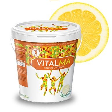 Vitalma – Complément alimentaire riche en vitamine C et Calcium x 50 comprimés