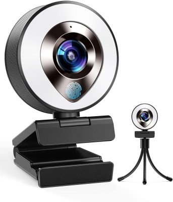 WEBCAM FULL HD 1080P AVEC MICROPHONE ET ANNEAU LUMINEUX RING LIGHT