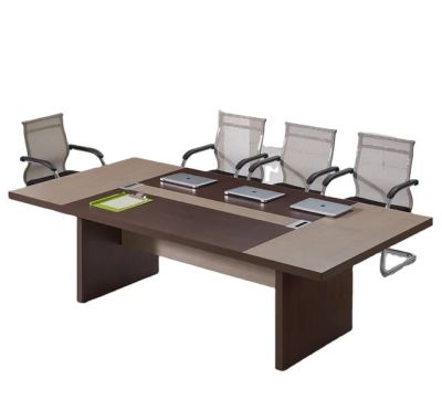 MOBILIER DE BUREAU|TABLE DE REUNION 2M40 MARRON 10 PLACES