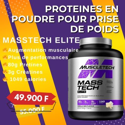 MuscleTech Mass-Tech Elite Mass Gainer | PROTÉINES EN POUDRE Mass Gainer | 3.2 kg