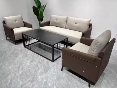 MOBILIER DE BUREAU|SALON DE BUREAU 5 PLACES|MARRON BEIGE