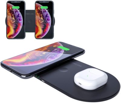 Chargeur sans fil, |Pad de chargement rapide 2 en 1